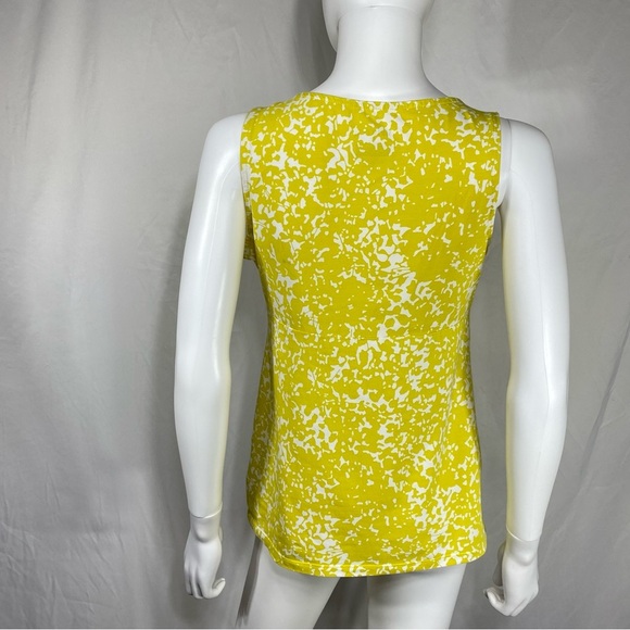 Merona Chartreuse Faux Wrap Front Sleeveless Top - Picture 3 of 5